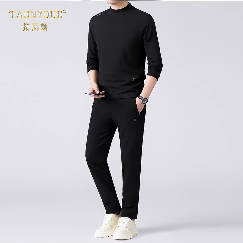 TAUNYDUE男士轻量抓绒运动套装