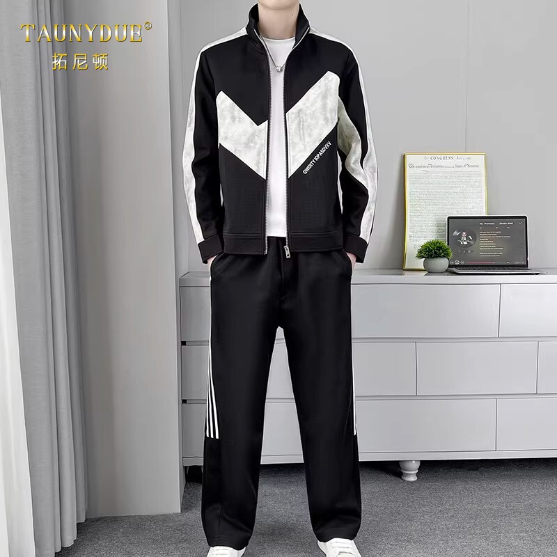 TAUNYDUE2026新款运动套装男士春