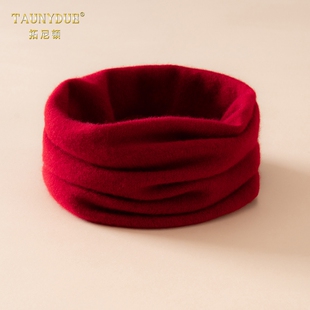 防寒针织纯山羊绒脖套男女款2026新款冬保暖户外骑行护颈围脖