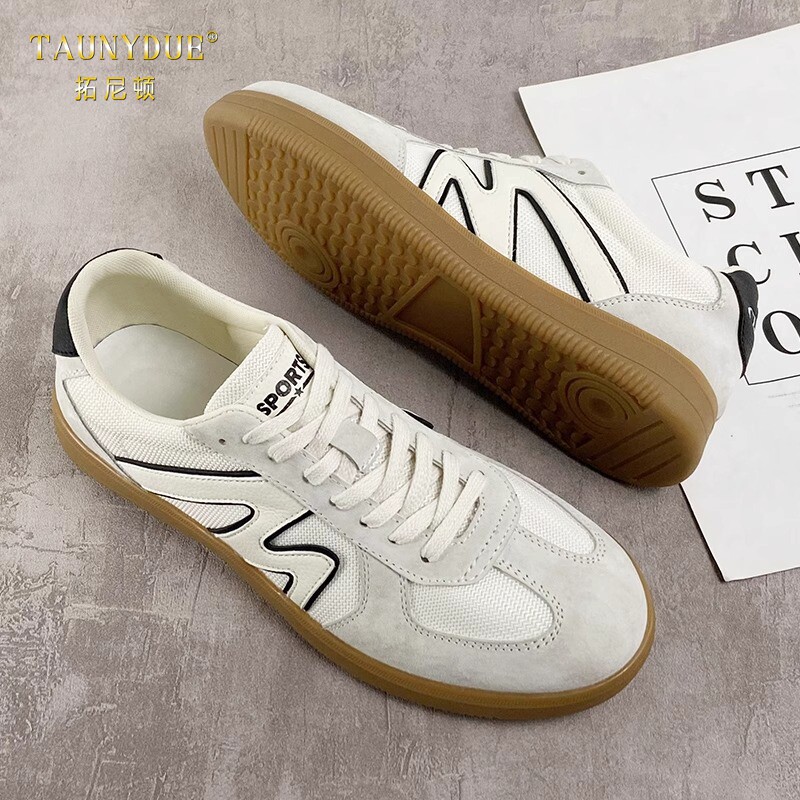 德训鞋男夏季小白鞋薄款2025新款休闲男士透气阿甘鞋男生板鞋男款