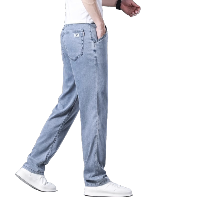 TAUNYDUE高端天丝薄款牛仔裤男