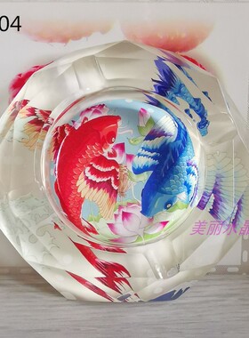 玻璃烟灰缸国潮个性定制家居茶几装饰时尚山海经异兽奢华摆件