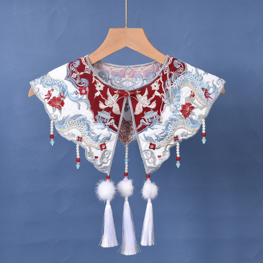 秋冬新款古风刺绣汉服云肩男女儿童假领流苏外搭古装披肩表演配饰,服饰配件/皮带/帽子/围巾,假领,淘宝优惠券,粉丝福利购,淘宝优惠卷