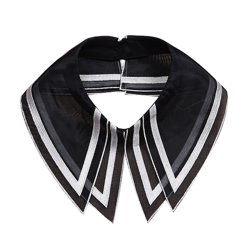 很仙的洋气透明欧根纱装饰衬衫假领子女百搭大衣领可拆卸防走光