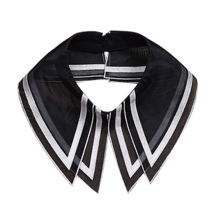 很仙的洋气透明欧根纱装饰衬衫假领子女百搭大衣领可拆卸防走光