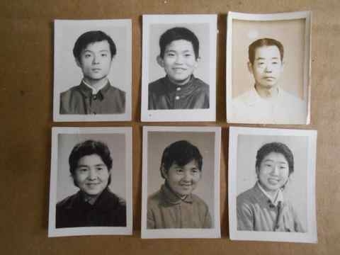 70-80年代免冠黑白照片6张1寸像片旧相片影视道具趣味