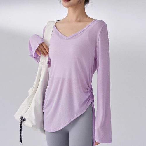 上衣速干瑜伽服长袖运动罩衫秋季