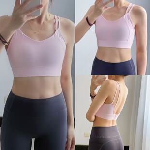运动内衣女美背防震聚拢跑步背心健身服夏季 高强度瑜伽文胸一体式