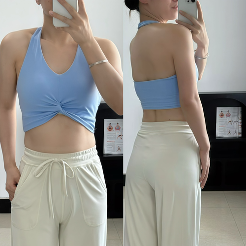 夏季运动瑜伽挂脖美背