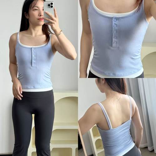 运动瑜伽假两件吊带背心