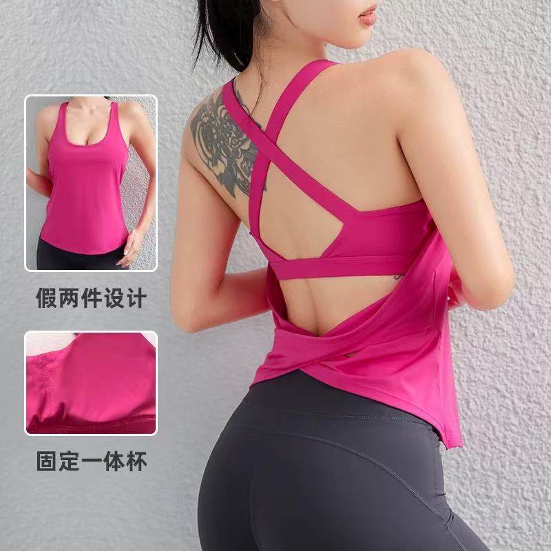 悠美新款含胸垫外穿无袖瑜伽服背心跑步美背运动上衣普拉提健身T,运动/瑜伽/健身/球迷用品,瑜伽背心,淘宝优惠券,粉丝福利购,淘宝优惠卷
