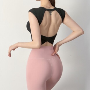 健身背心专业训练防震内衣女撸铁运动上衣大露背性感聚拢固定杯垫