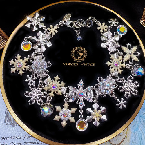 KirksFolly闪粉珐琅雪花手链