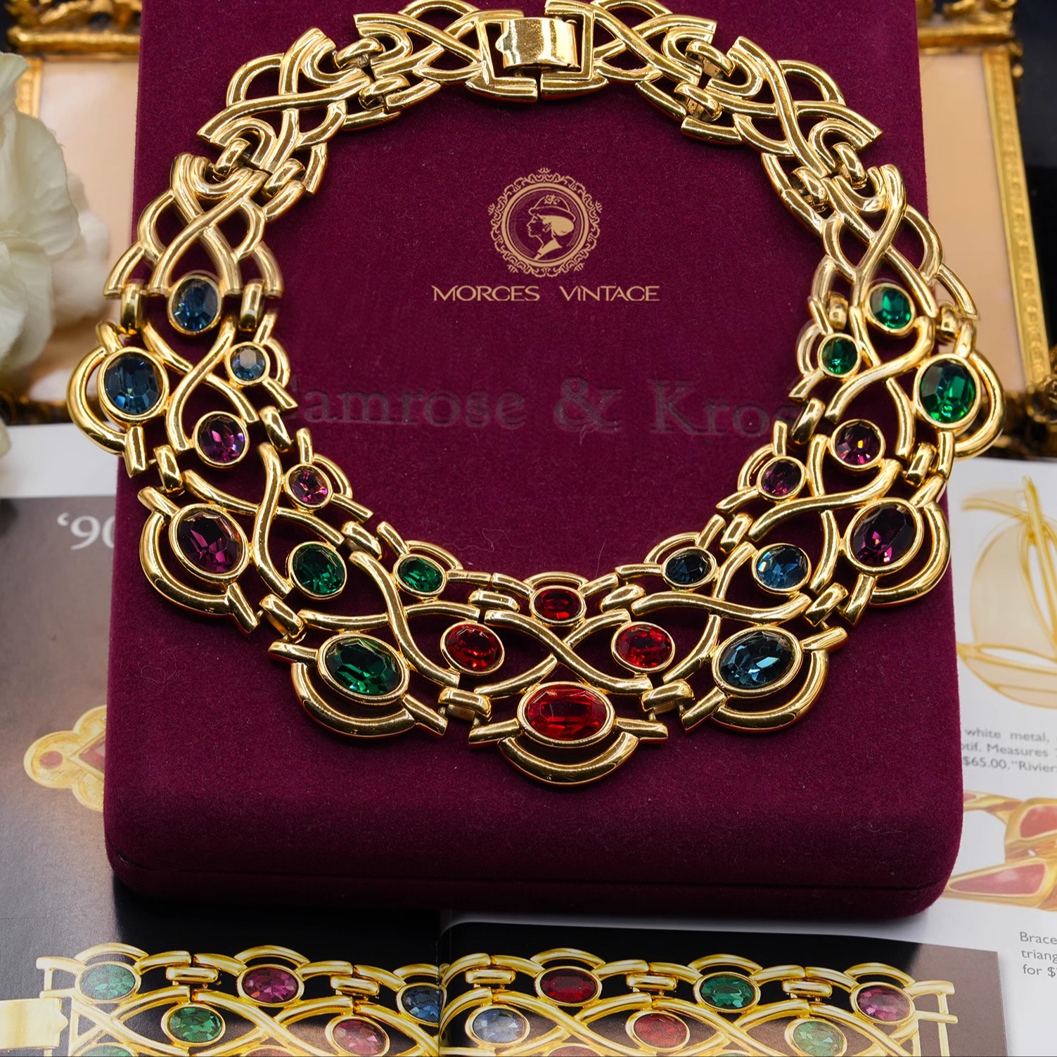 书本款NAPIER彩色水晶殿堂级项链