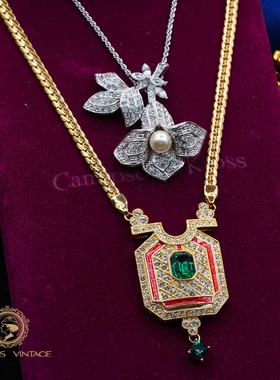 JBK宫廷风银色百合花唯美项链