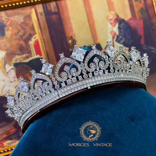 CR*SLU锆石女王公主皇冠头冠发卡