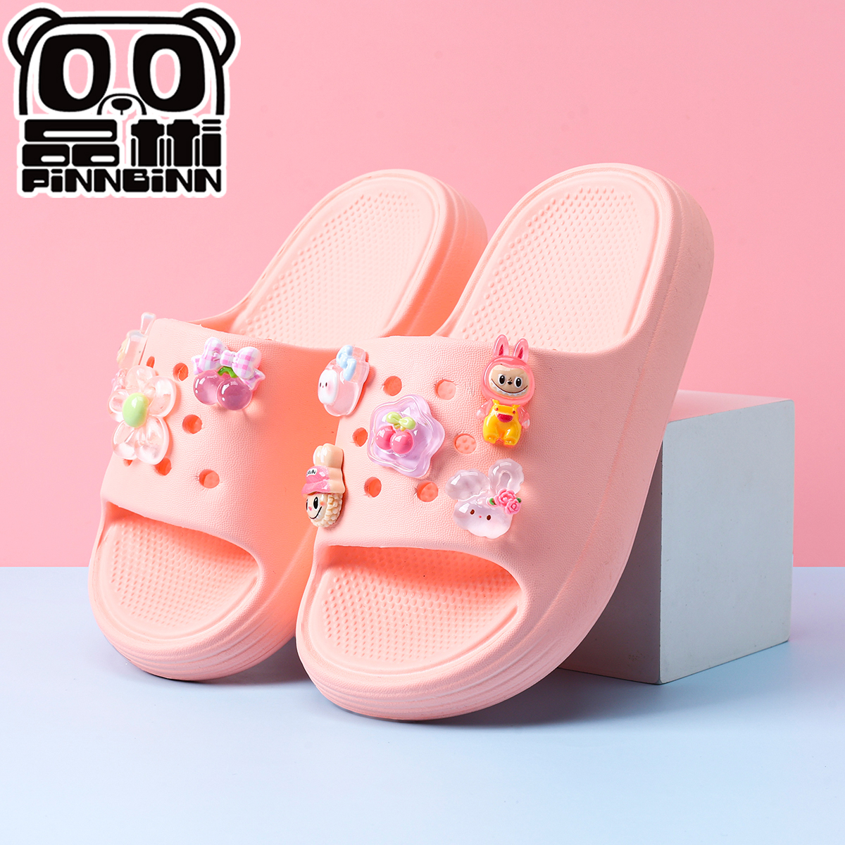 拉布布卡通新款女宝宝凉拖四季