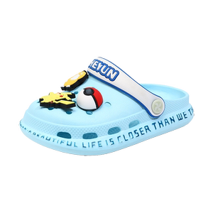 儿童洞洞鞋宝可梦男童拖鞋夏季户外新款小孩防滑凉拖鞋男孩沙滩鞋