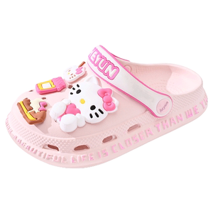 女童洞洞鞋夏季卡通可爱宝宝防滑儿童拖鞋室外女孩包头软底沙滩鞋