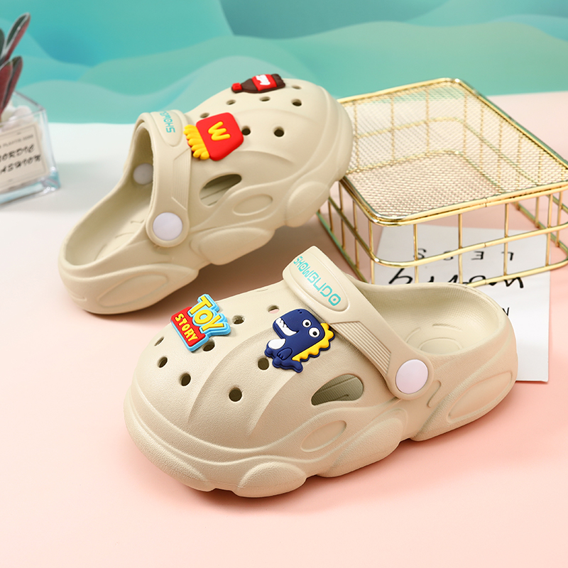 兒童洞洞鞋夏季親子防滑軟底包頭