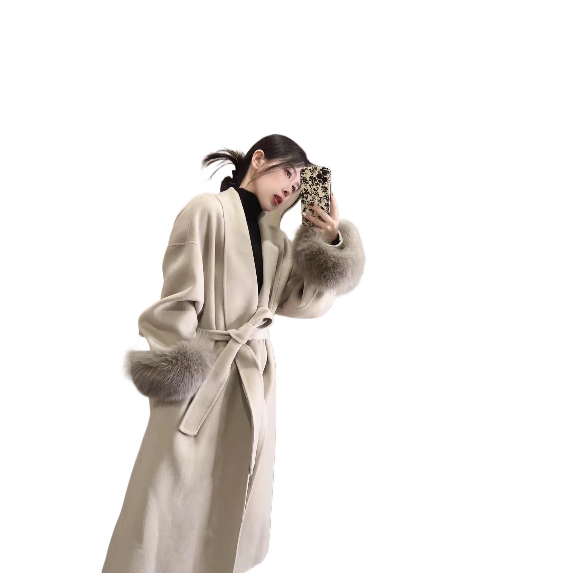 双面羊绒大衣羊毛呢子长款外套