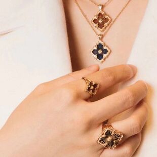 B5.6W 礼物 织纹雕金项链锁骨链手链耳钉明星同款 CHUNXI