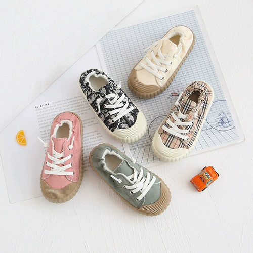 Летняя детская тканевая обувь для девочек, туфли для отдыха, модные бахилы для мальчиков