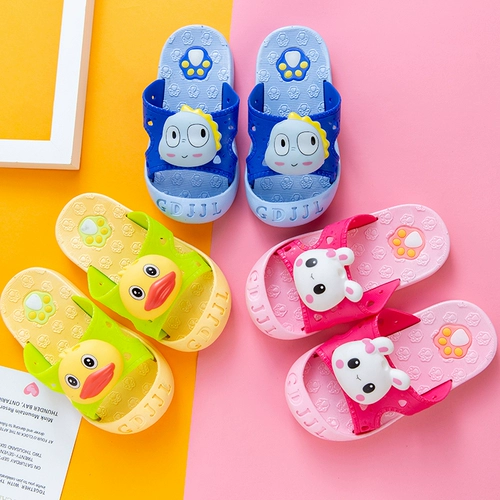 Детские мягкие нескользящие тапочки подходит для мужчин и женщин, домашние мультяшные слайдеры