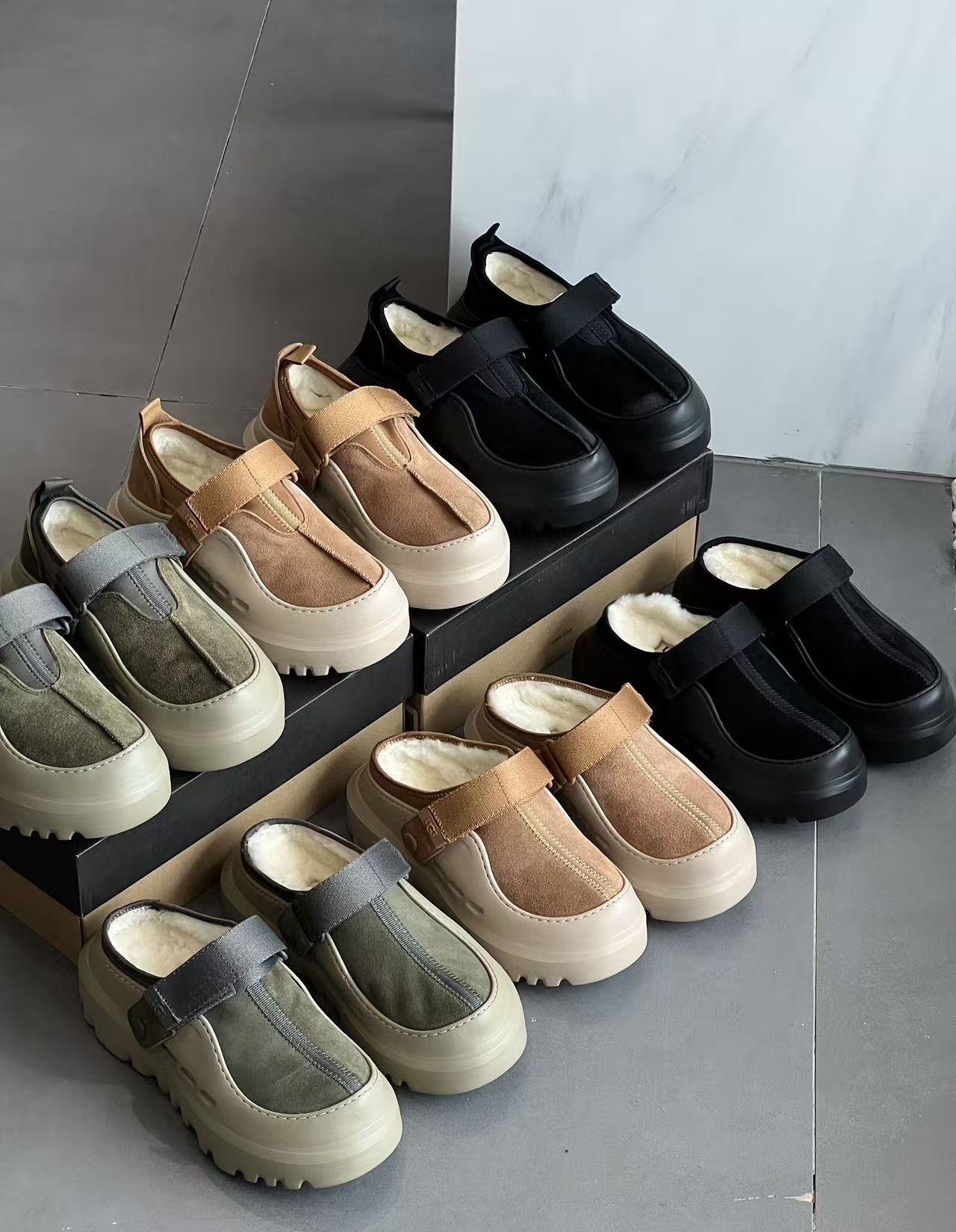 2025新款夏季一脚蹬包头半拖鞋男女网面两用拖鞋轻便厚底增高凉鞋