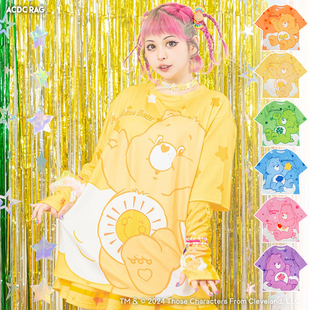 吉儿Care bears爱心小熊多色系联名第2弹短袖t恤ACDC rAG台湾代理