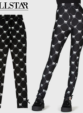 吉儿朋克】英国Killstar联名Gloomy头骨暴力熊菱格纹蝴蝶结打底裤