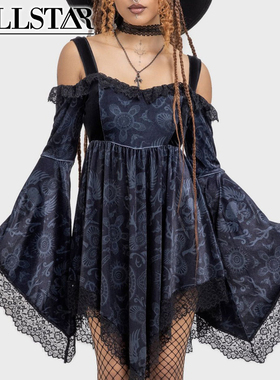 吉儿朋克】华纳联名Lost Boys一字领连衣裙英国原装进口Killstar