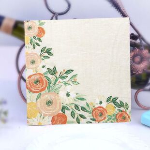 整包33x33cmC型构图月季印花面巾彩色餐巾纸纸巾手帕纸手工材料