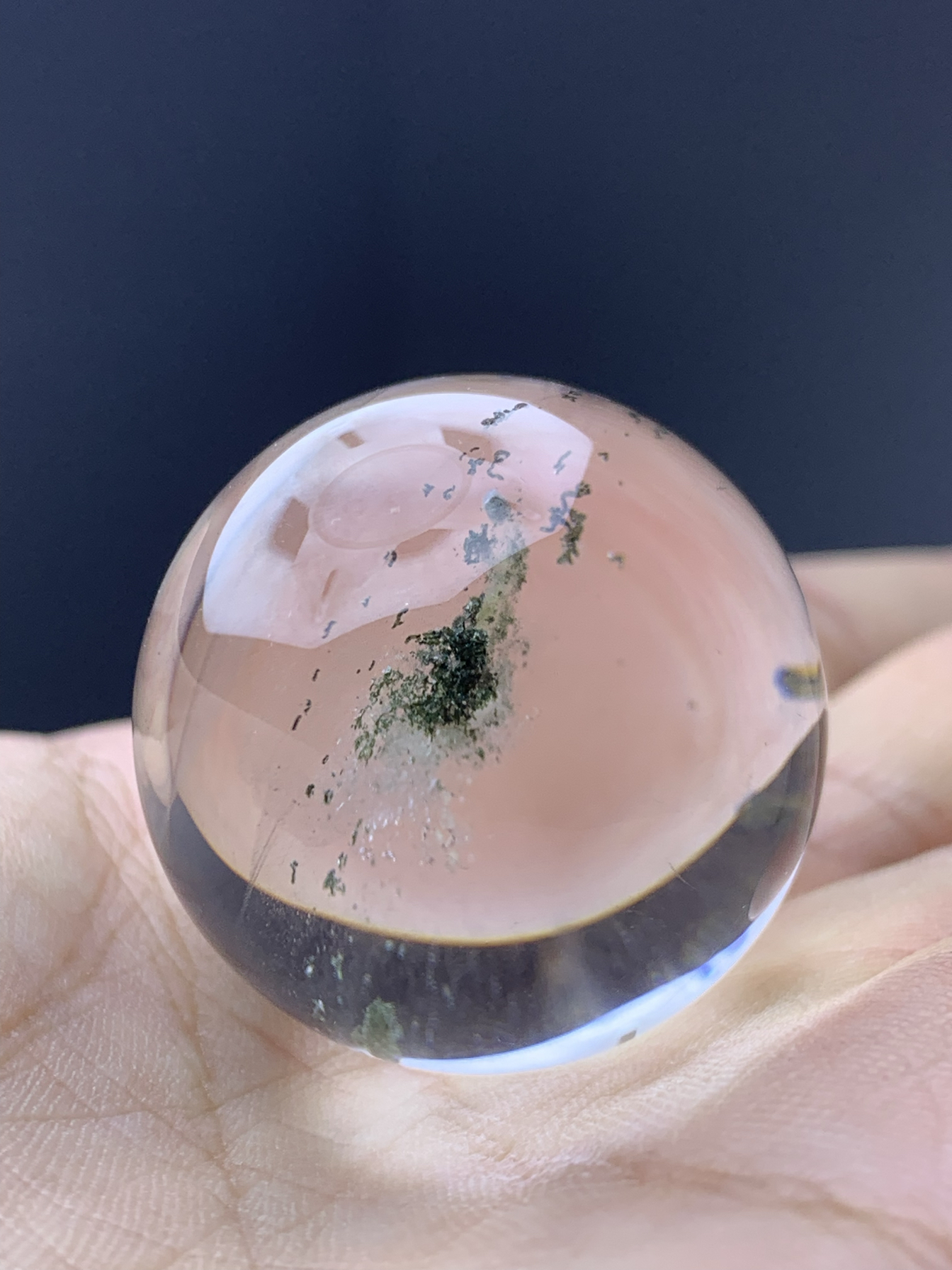天然巴西绿幽灵聚宝盆千层山单珠吊坠挂饰一物一图满天星配件男女