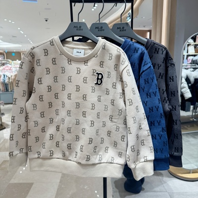 MLB儿童休闲运动满印加绒卫衣