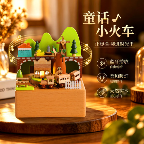 天空之城圣诞礼物音乐盒小夜灯