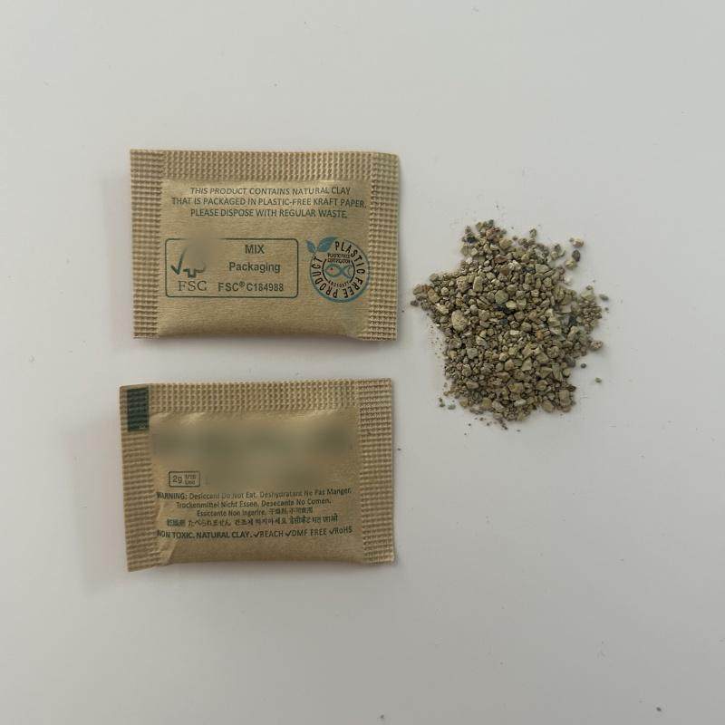 2g牛皮纸干燥剂 3.5*4.5cm 1000小包/件 森林FSC＆无塑料双认证 - 实物图
