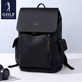 GOLF双肩包男士 15.6 16英寸电脑包学生书包翻盖旅行出差背包