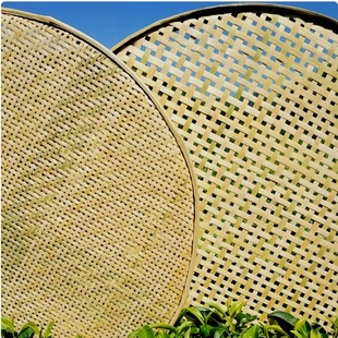 晒东西的干货网竹编晒盘竹簸箕晒菜神器晒米果干筛子家用晾晒多用