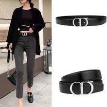 真皮腰带男女通用欧美CD扣头层牛皮皮带牛仔裤西裤带情侣腰带礼物