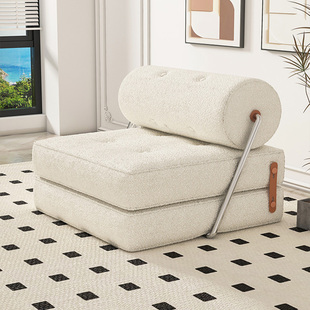 塔吉沙发床折叠两用奶油风懒人沙发模块单人沙发小户型客厅豆腐块