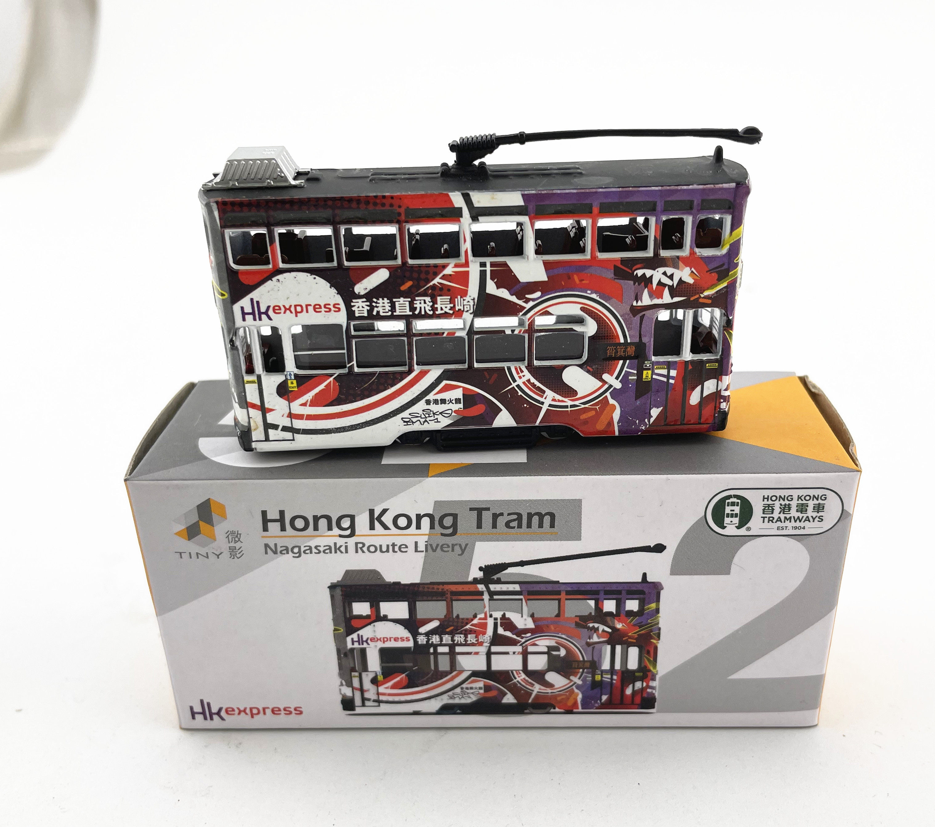 TINY 微影香港 52号 叮叮有轨电车 香港直飞长崎 合金玩具模型车