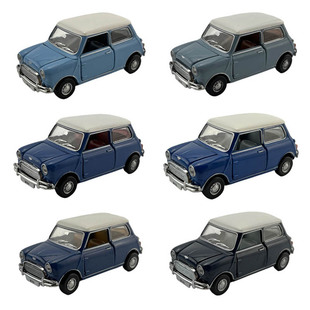 Tiny微影Pantone Mini Cooper迷你库珀合金模型摆件限定版车模 蓝