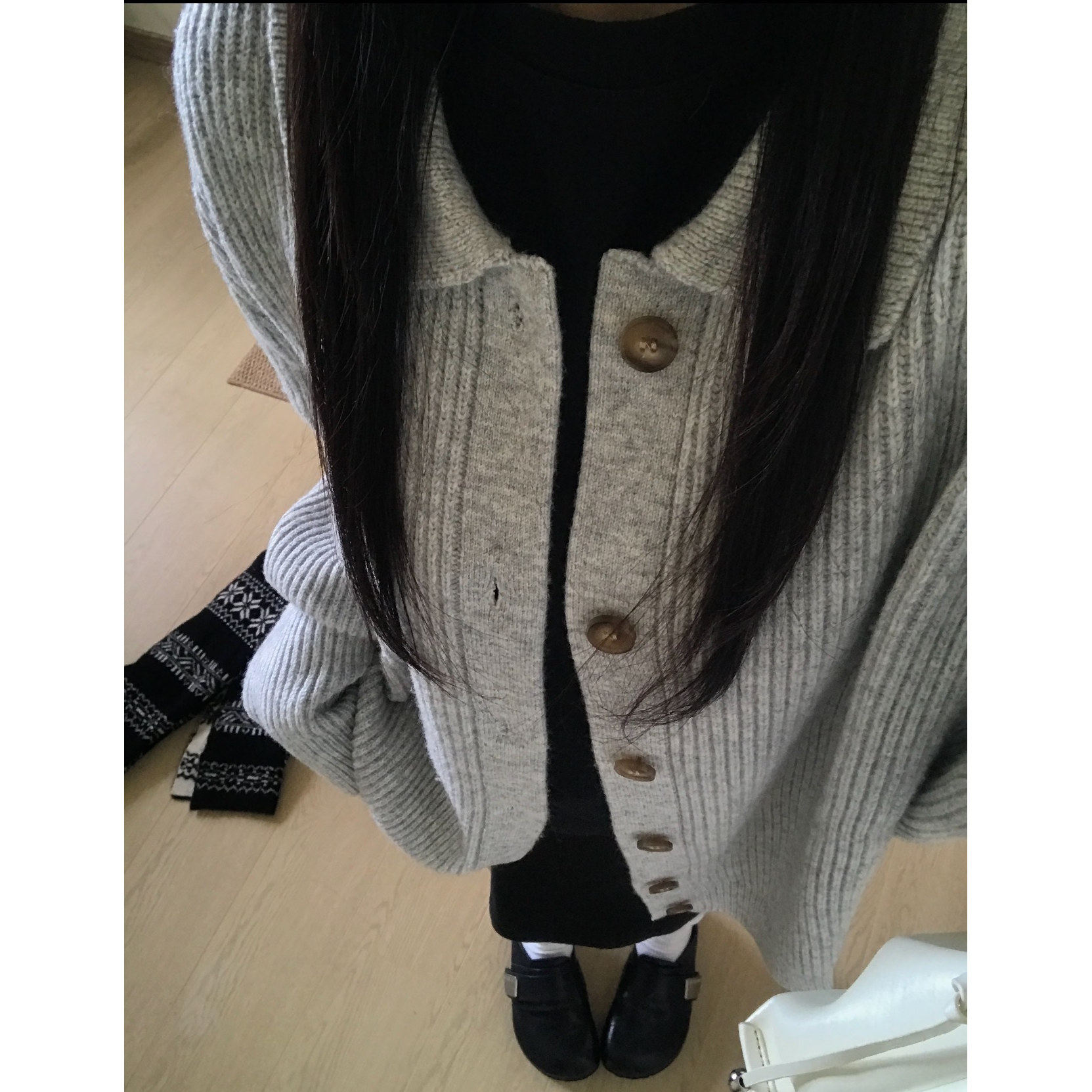 高级灰！复古翻领单排扣毛衣开衫女2026春季新款宽松针织衫外套潮,女装/女士精品,毛针织衫,淘宝优惠券,粉丝福利购,淘宝优惠卷