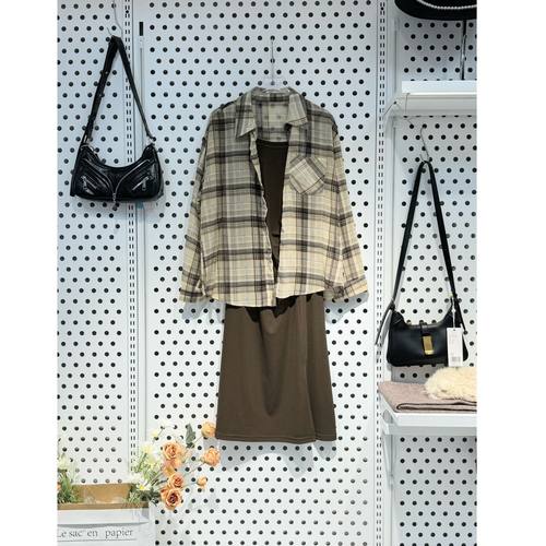 D5F30527B 春季女士衬衫+吊带裙两件套装