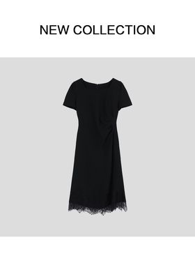 时尚休闲黑色网红连衣裙 L1528207B-8207