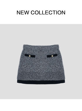简约知性风中厚款高腰短裙 Q5F56006-56006