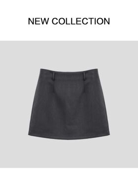 Q1538000时尚黑色百搭气质短裙-8000