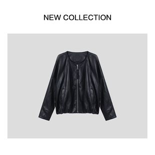 时尚 6002休闲黑色上衣 百搭气质外套W5536002