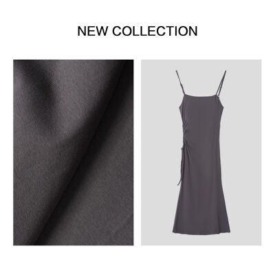 L5F20151优雅印花吊带连衣裙